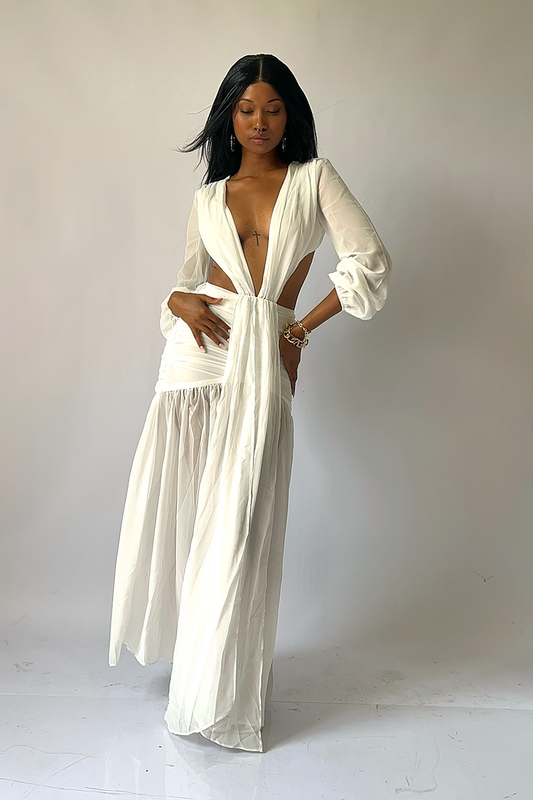 ELENA MAXI DRESS - WHITE