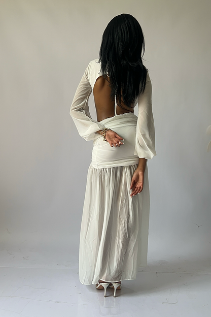 ELENA MAXI DRESS - WHITE