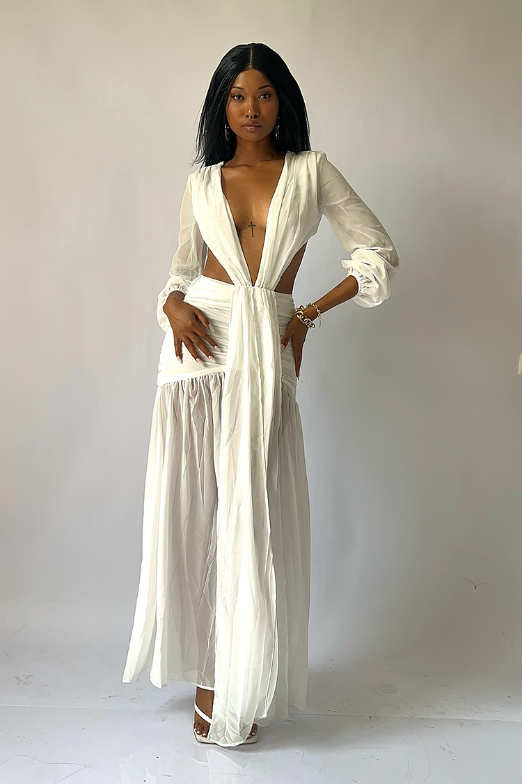 ELENA MAXI DRESS - WHITE