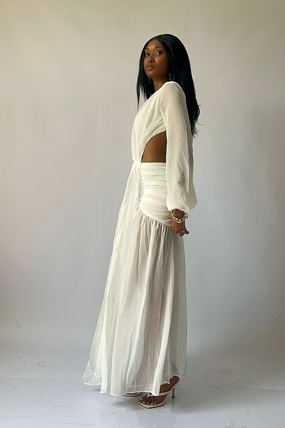 ELENA MAXI DRESS - WHITE