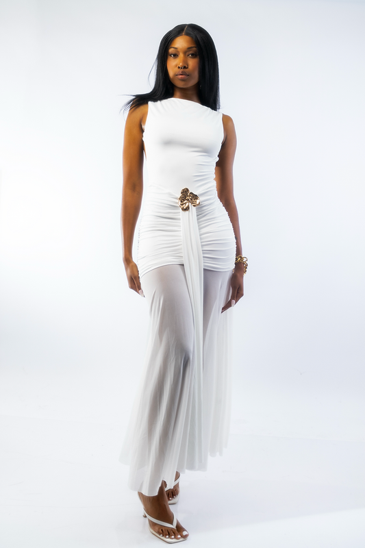 ISLA MAXI DRESS -WHITE