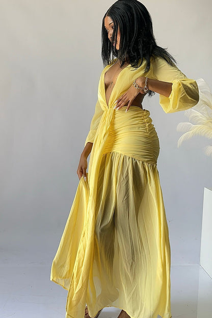 ELENA MAXI DRESS - YELLOW