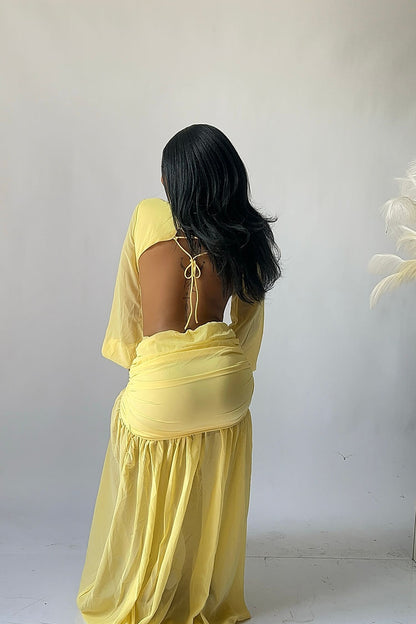 ELENA MAXI DRESS - YELLOW